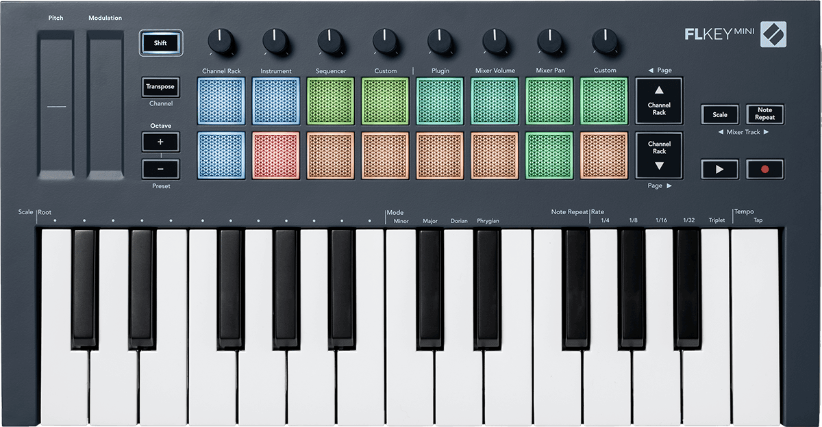 2-octave mini midi keyboard