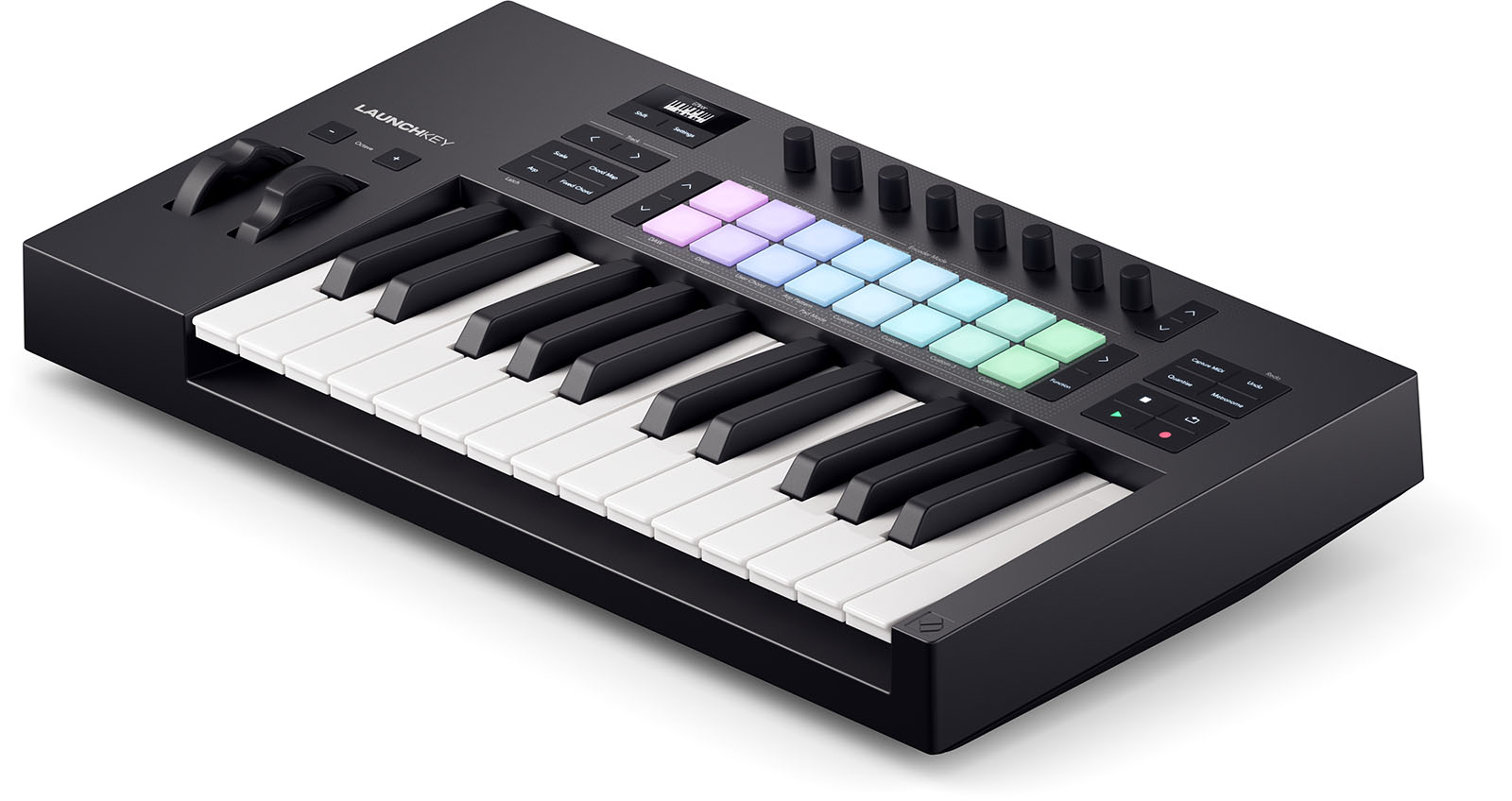 25 keys, 16 pads