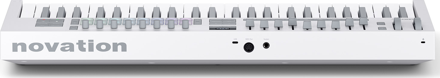 49 semi-weighted keys, 16 pads, white