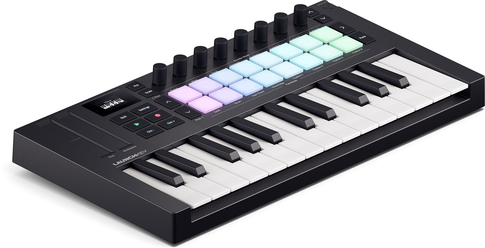 25 mini-keys, 16 pads