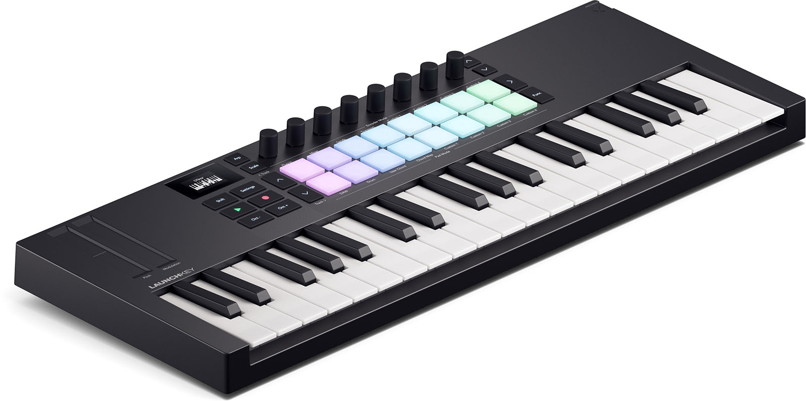 37 mini-keys, 16 pads