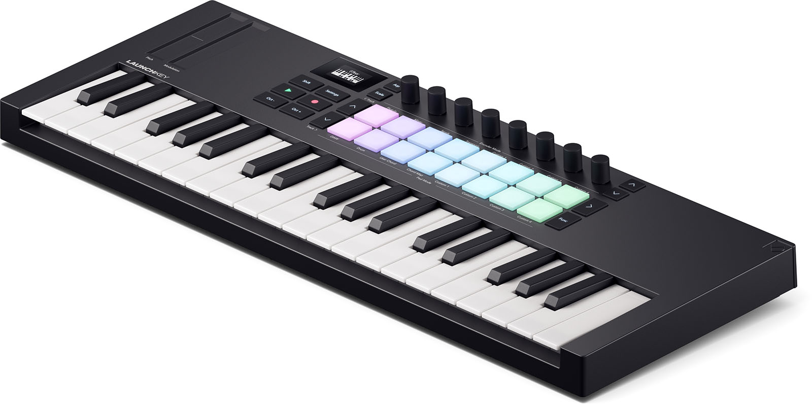 37 mini-keys, 16 pads