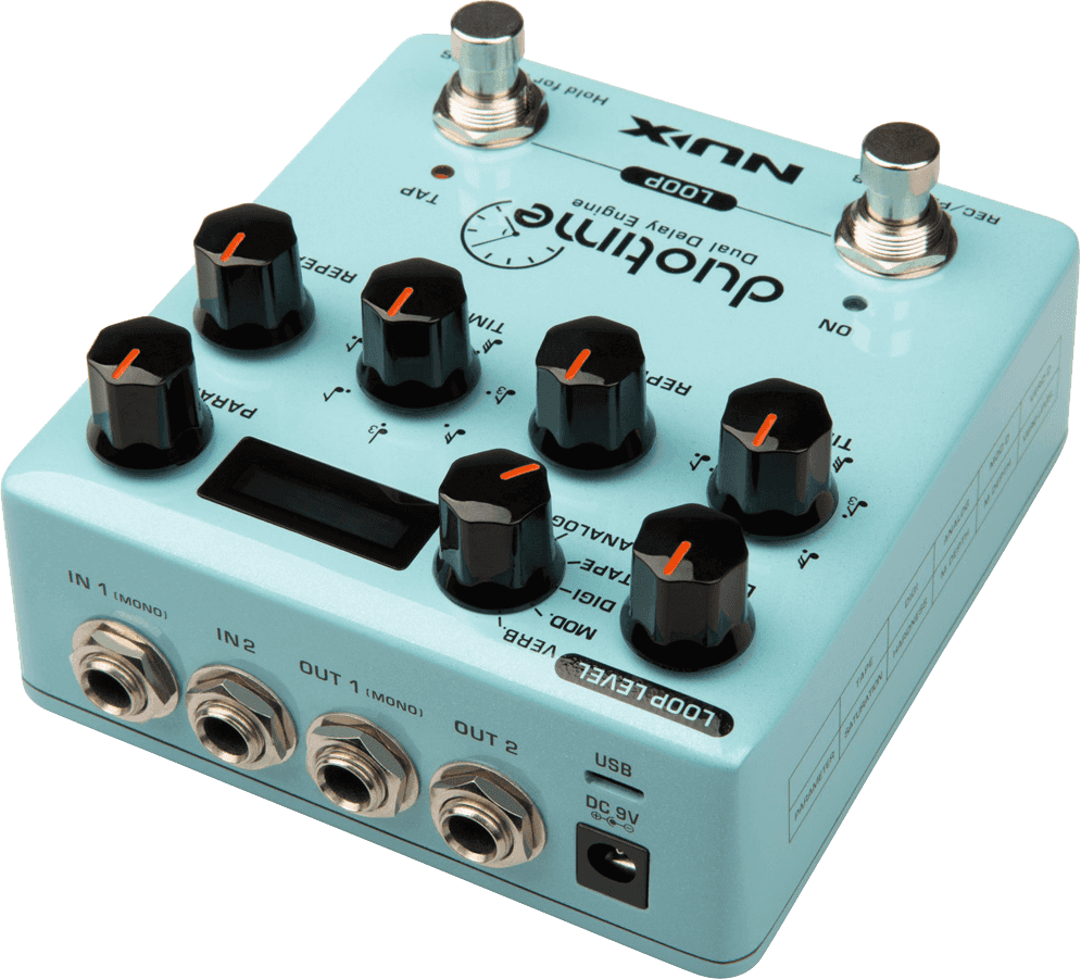 Stereo delay pedal