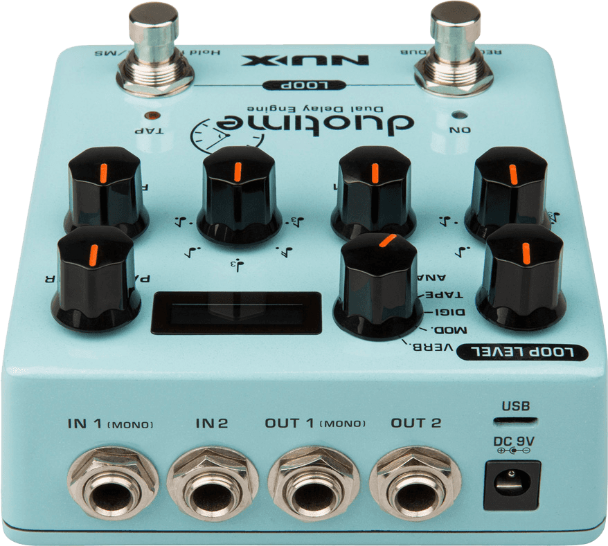 Stereo delay pedal