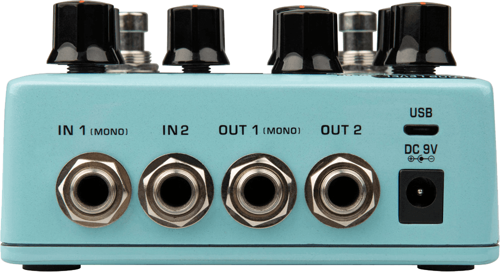 Stereo delay pedal