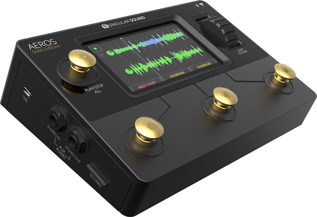 Aeros Loop Studio Gold Edition Stereo Looper Pedal