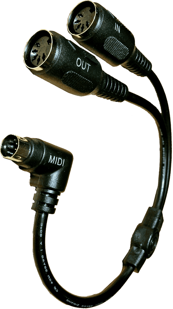 PS/2 MIDI to 5 pin MIDI IN/OUT Cable