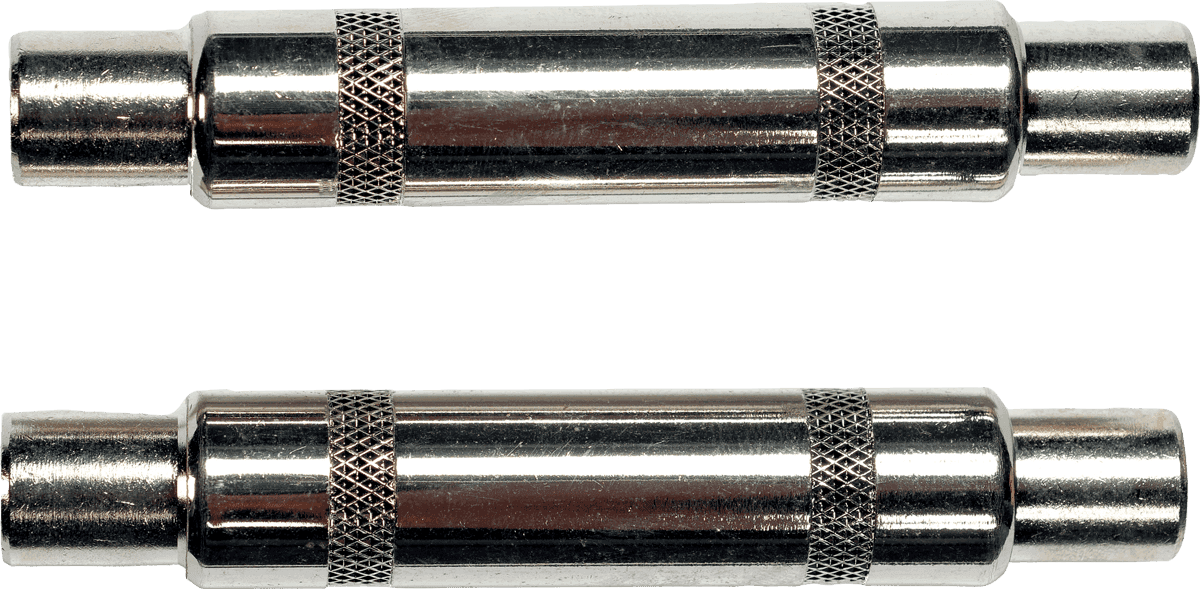 1/4 female jack to 1/4 female jack adapter - set of 2 