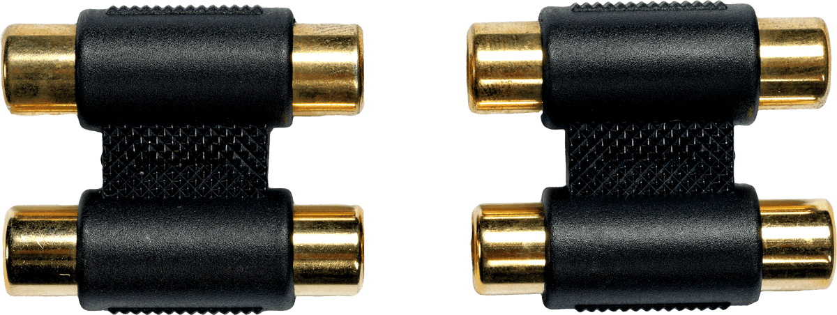 2 x female rca to 2 x female rca adapter - set of 2