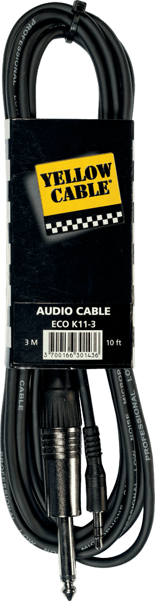1/4 jack to 3,5 mm TRS jack 10ft/3m