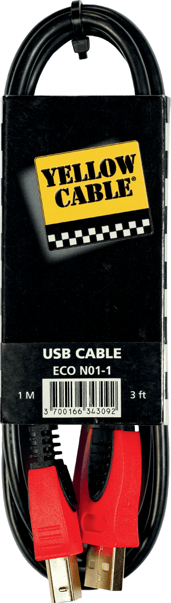 USB CABLE A MALE to B MALE - 1m
