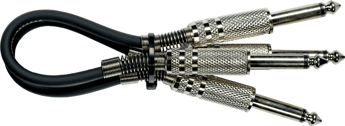 1/4 jack patch cable 0,10ft/0,20m set of 2