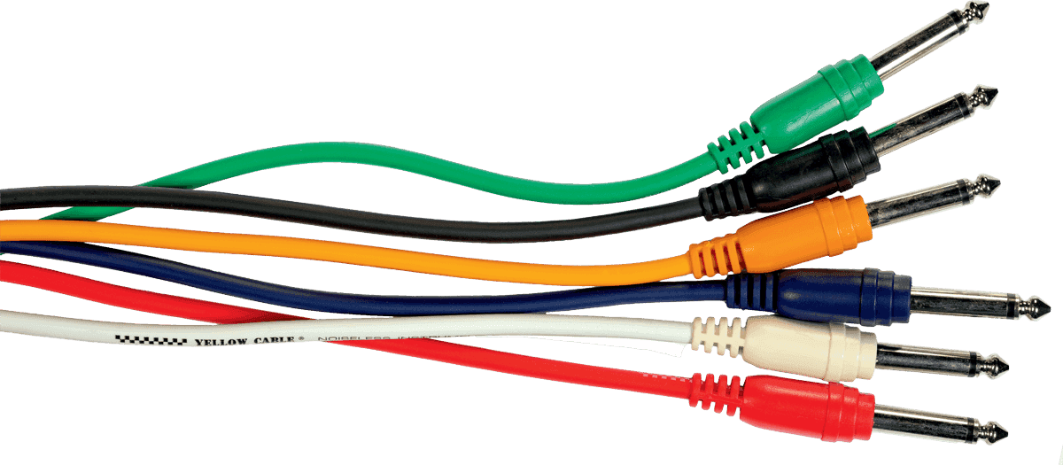 1/4 molded jack patch cable 1,8ft/0,60m set of 6