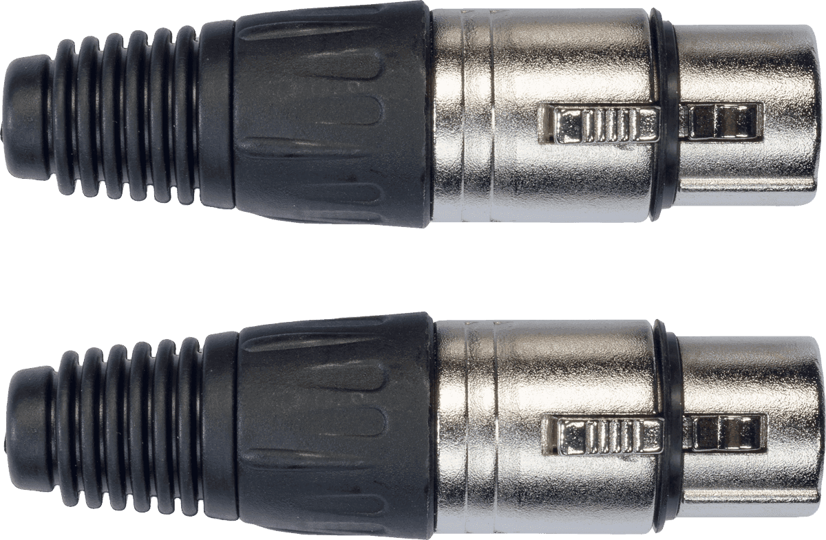 Female xlr plug set of 2