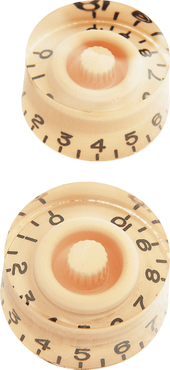 Amber potentiometer knobs -  Les Paul® type  - set of 2