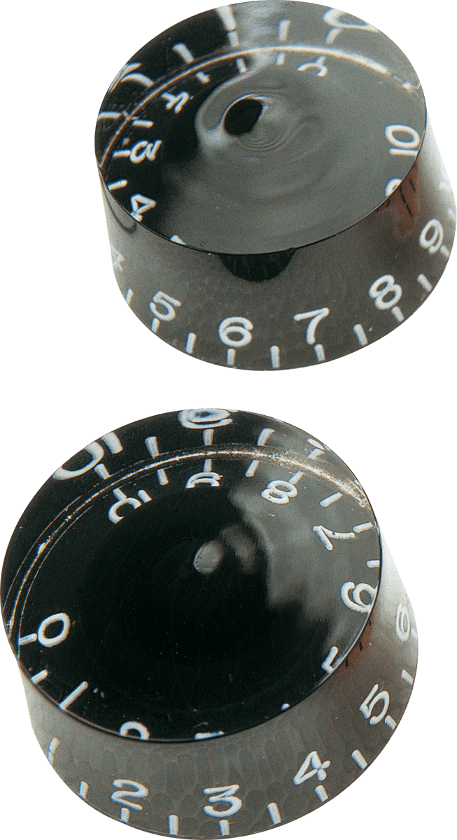 Black potentiometer knobs - Les Paul® type - set of 2
