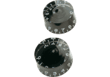 Black potentiometer knobs - Les Paul® type - set of 2
