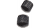 Black potentiometer knobs - metal dome type - set of 2