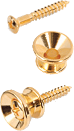 Stratocaster® type strap buttons w/screws - gold - set of 2